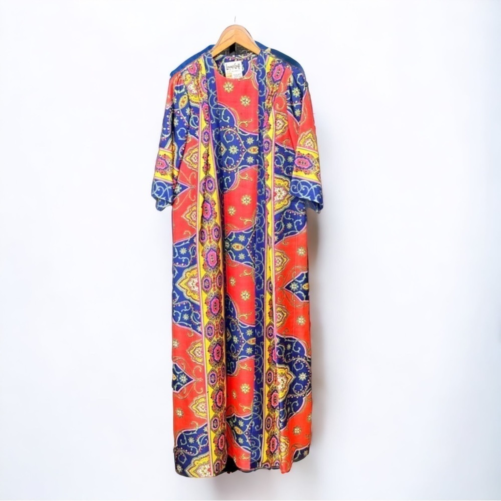 Lounge Craft Original Aline Dress with attached Duster maxi size small vintage